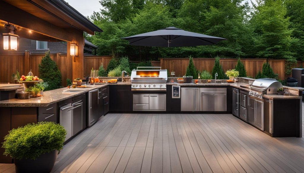 Outdoor kitchen appliances