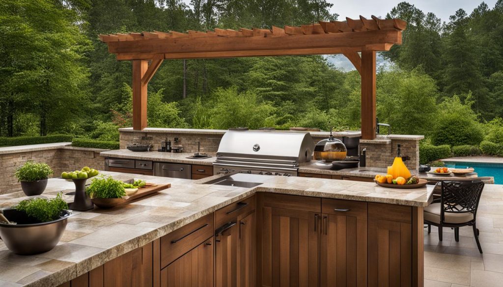 Outdoor kitchen backsplash ideas