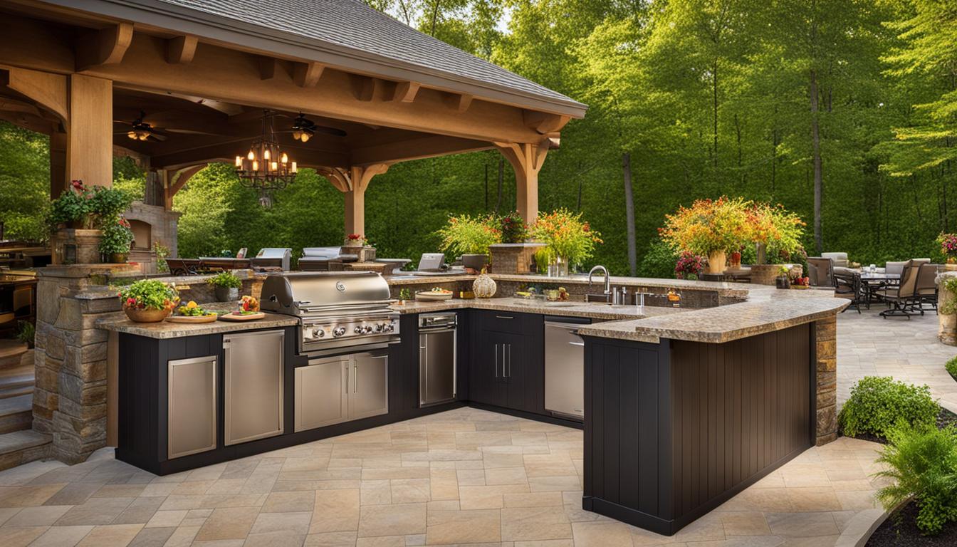 Outdoor kitchen entertaining