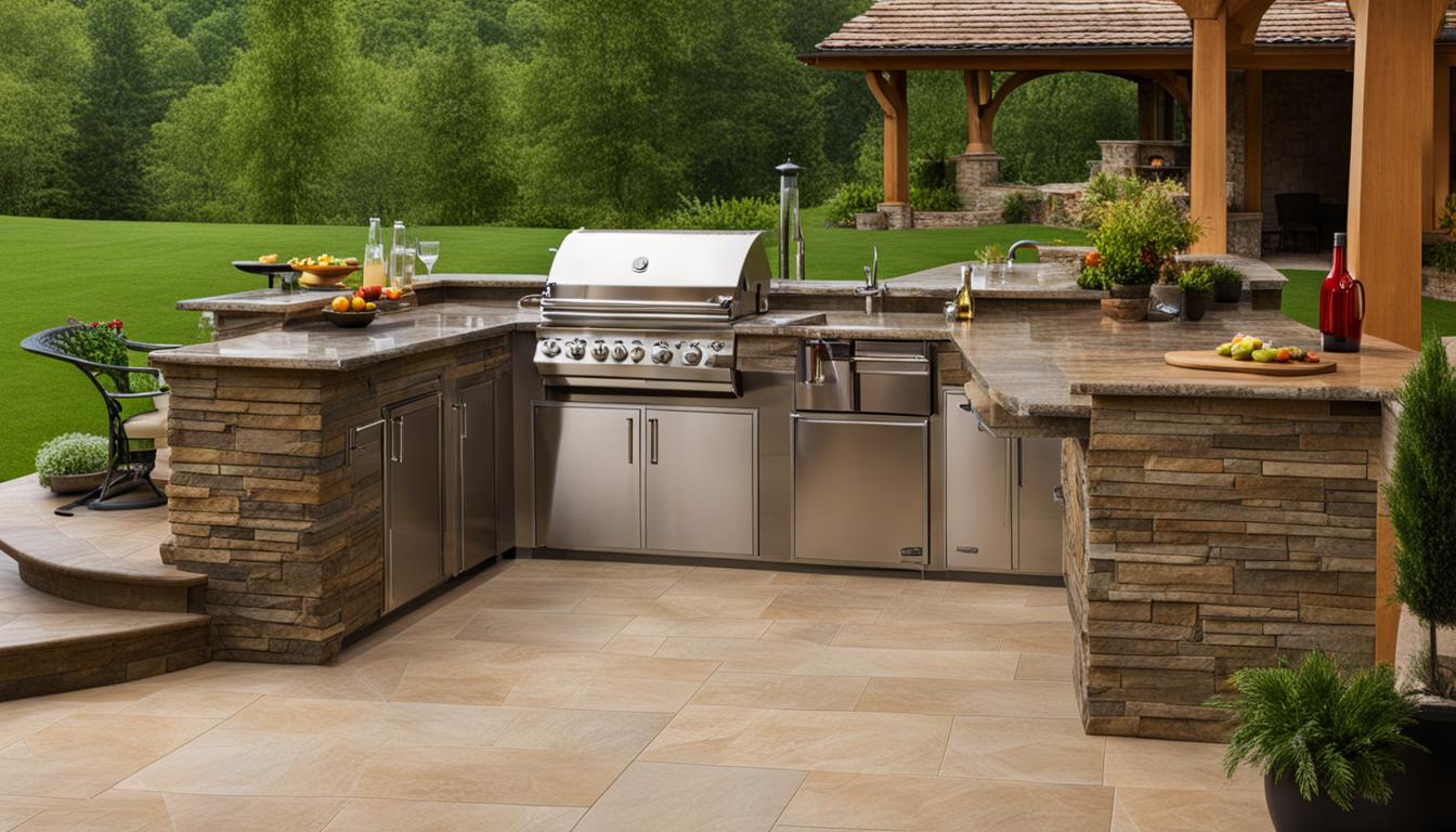 Outdoor kitchen flooring