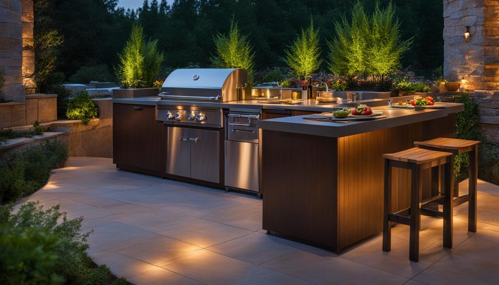 Outdoor kitchen lighting