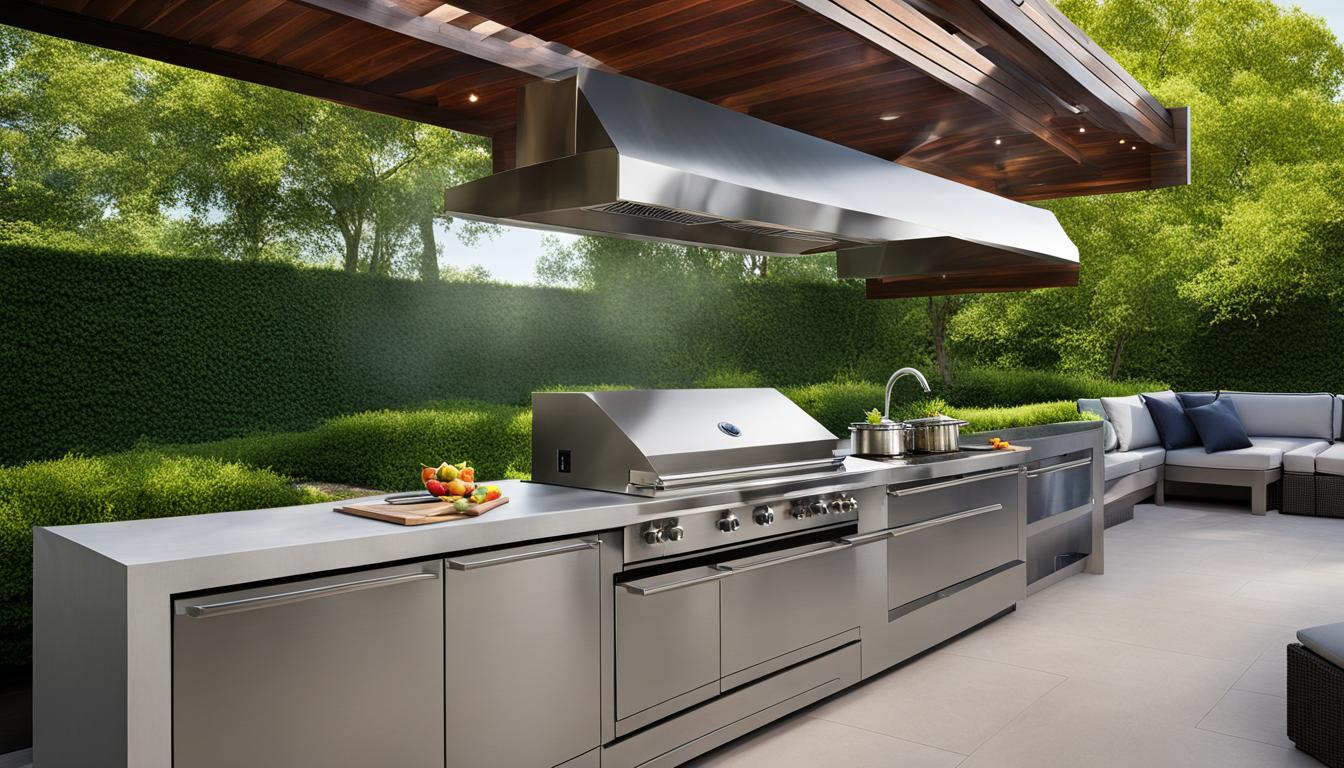 Outdoor kitchen ventilation