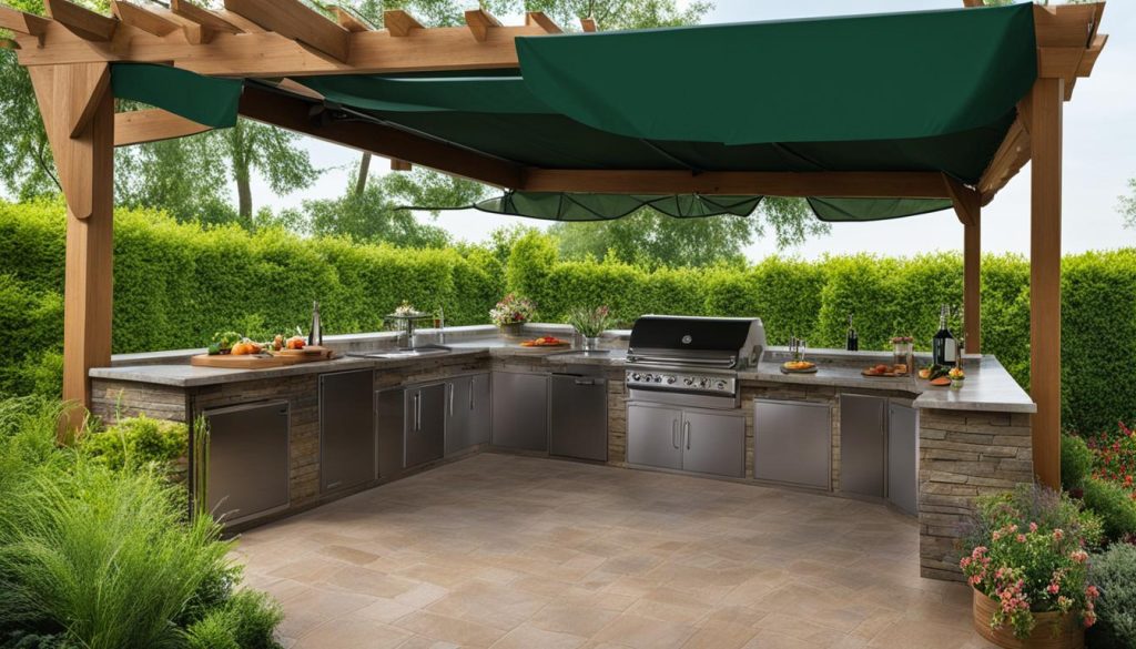 Protecting outdoor kitchen from the elements