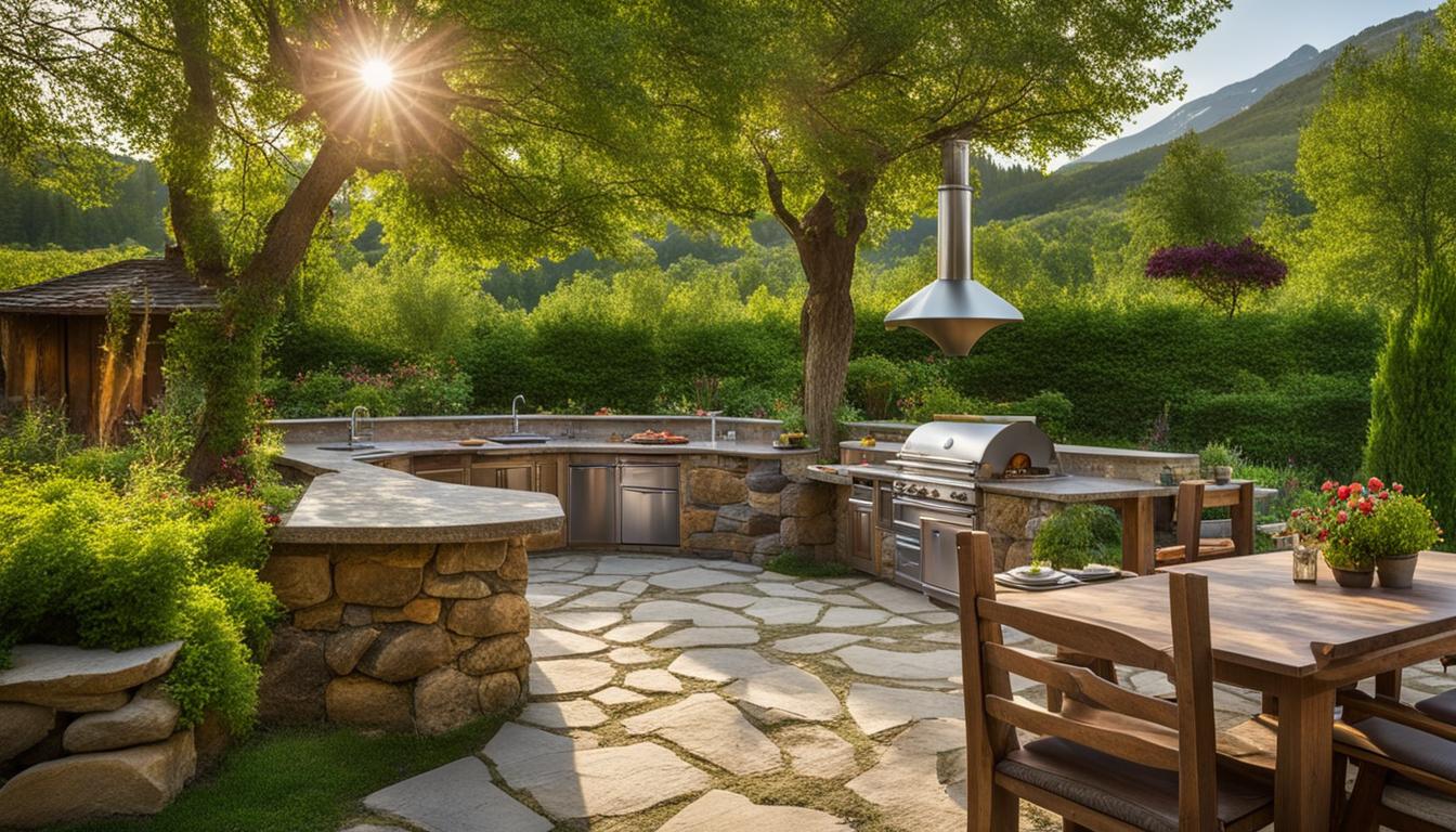 Rustic outdoor kitchen design