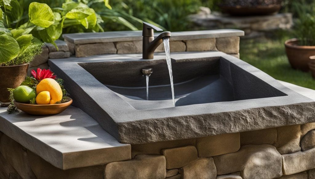 choosing outdoor kitchen sink and faucet