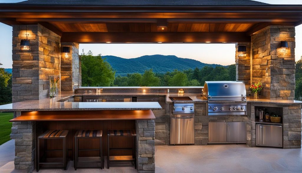 custom outdoor kitchen bars