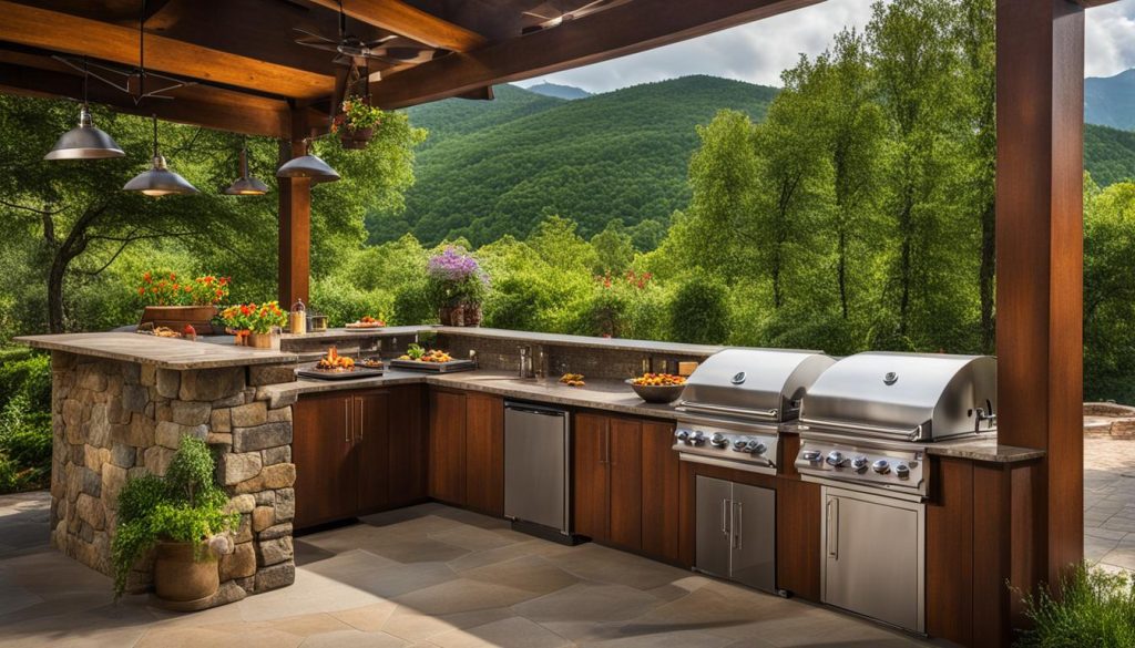 functional outdoor kitchen