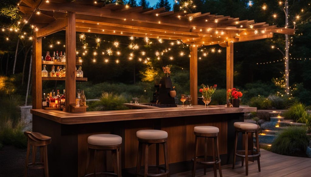 outdoor bar lighting setting the mood