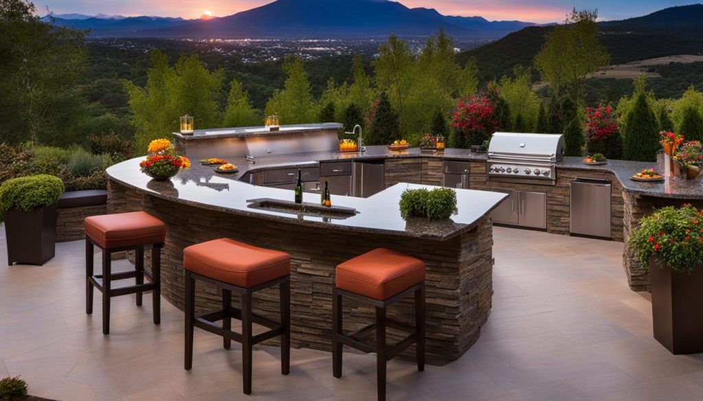 outdoor kitchen bar