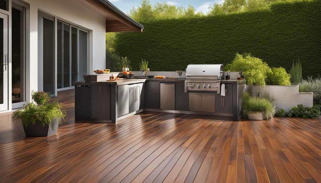 outdoor kitchen flooring maintenance