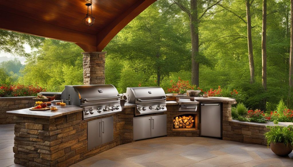 outdoor kitchen grill