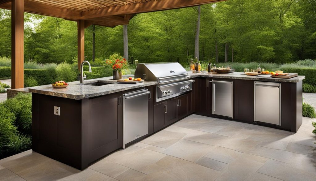 outdoor kitchen island