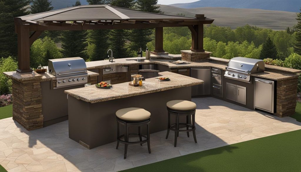 outdoor kitchen layout