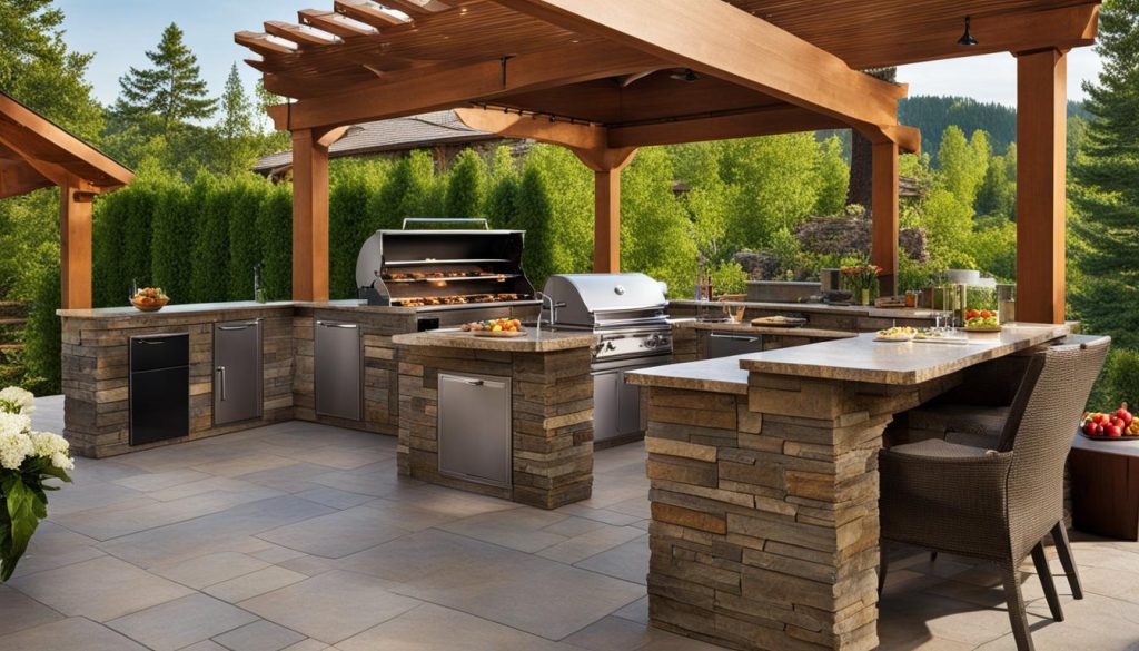 outdoor kitchen layout