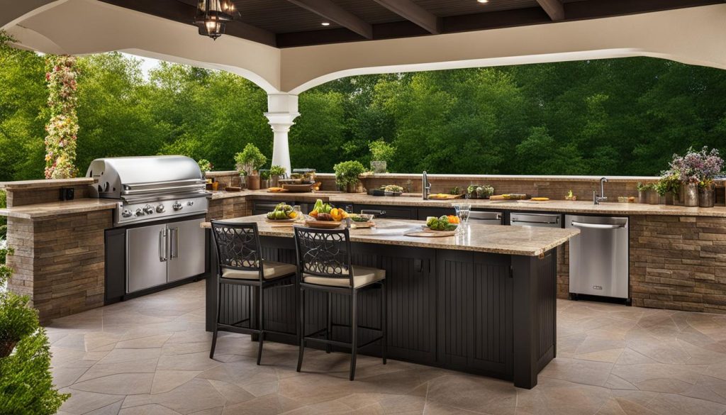 outdoor kitchen layout